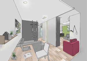Заказать  on-line индивидуальный Блиц-дизайн-проект интерьеров жилого пространства в г. Херсон  . Спальня 12м2